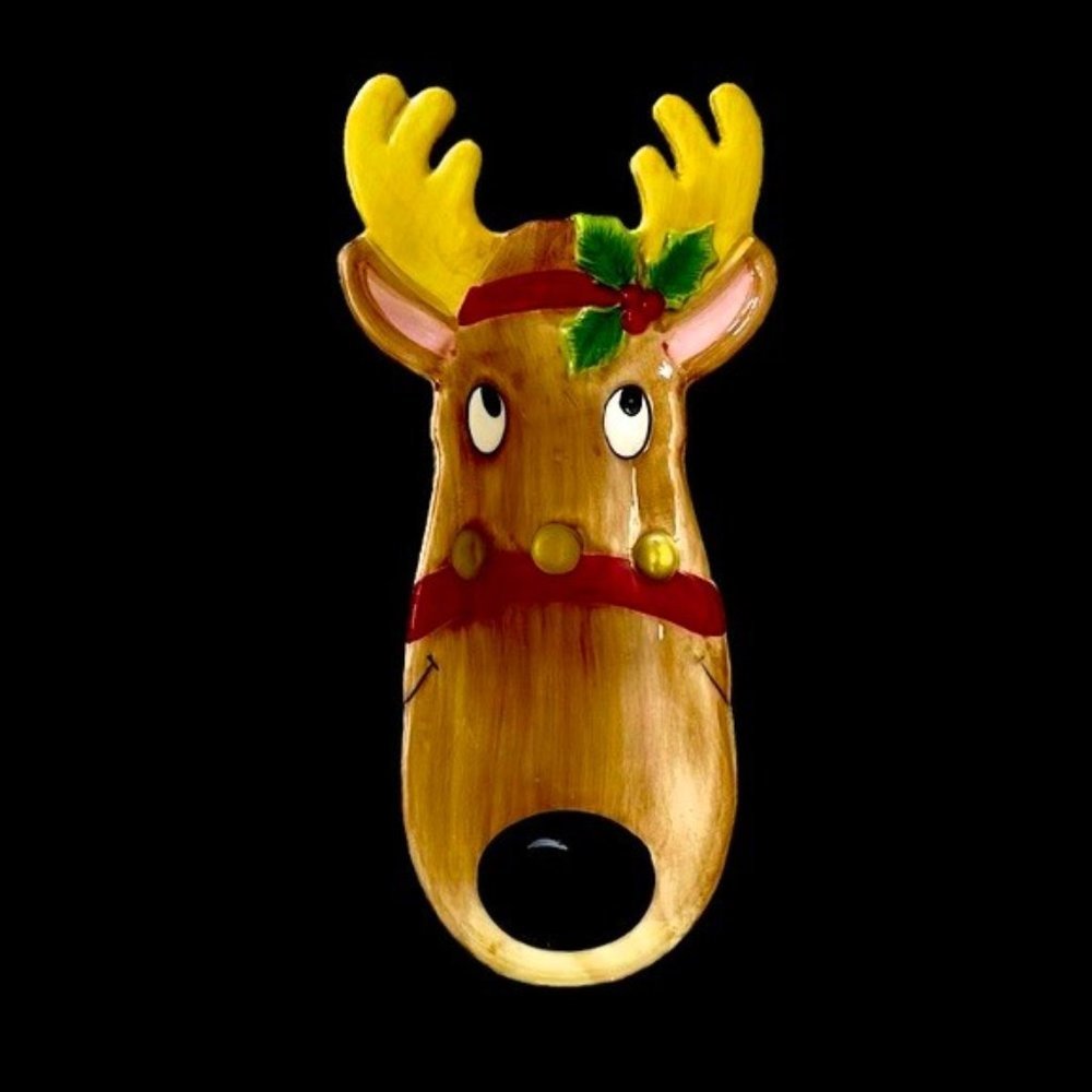 Fitz and Floyd Snack Therapy Reindeer Dish - NIB